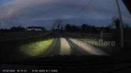 'Impatient' manoeuvre sees vehicle almost hit pedestrian on narrow road in Northern Ireland