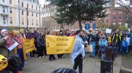 UK Jews held an emergency rally for Rafah, Gaza, Palestine in London, UK