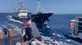 Chinese vessel chases Philippine supply boat in contested waters