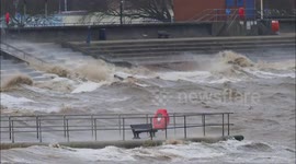 Gale force eight winds batter Kent, UK coast