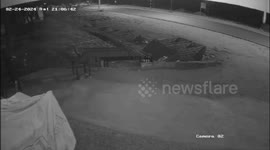 Shocking footage of leopard being struck by car in western India, officials launch search for injured animal
