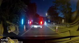 Out-of-control truck barrels through police checkpoint severely injuring one officer