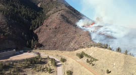 Escalating Fire Rages on USAFA Land, Containment Efforts Still Undetermined in Colorado Springs, CO, USA