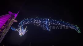Hundreds of drones illuminate Dubai skyline in spectacular Chinese New Year celebration