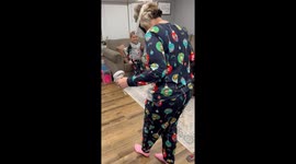 Mischievous girl takes out grandma while she's 'walking the plank' on VR