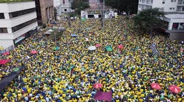 Thousands line streets of Sao Paulo in support of former president Jair Bolsonaro
