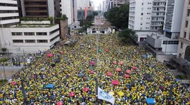 Thousands line streets of Sao Paulo in support of former president Jair Bolsonaro
