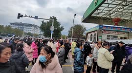 Parents Pick Up Children From Kindergarten in Enshi, China