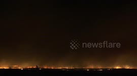 Smokehouse Creek fire: Horizon glows red as blaze burns through Texas