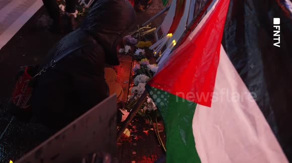 Vigil held in NYC for airman who set himself on fire outside Israel embassy