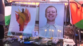 Activists Hold Vigil in Times Square for Airman Aaron Bushnell, Who Died in Protest at Israeli Embassy