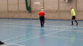 Britain's oldest striker is still banging the goals in three times a week - AGED 90