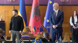 Prime Minister Edi Rama welcomes the leader of the heroic Ukrainian resistance, President Volodymyr Zelenskyy, at the Europe-Southeast Summit, in a meeting of solidarity and further engagement of democracies against Russian aggression