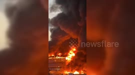 Plastics Factory Ablaze in Hebron, Palestine