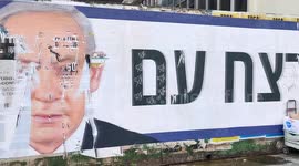 Poster featuring Netanyahu and Bolsonaro's faces vandalised in Sao Paulo