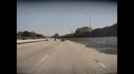 Driver Merges Way Too Far Right