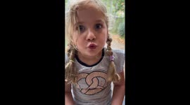 Dad films adorable footage of her 3-year-old daughter learning to whistle over a year
