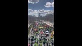 Farmers with tractors descend on Madrid, protesting EU agricultural policy