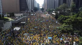Supporters of President Jair Bolsonaro held a rally on Avenida Paulista, in São Paulo, on February 25th.