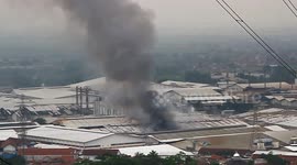 Fire breaks out at Textile Factory Kahatex In Sumedang Regency