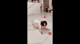 Baby miraculously crawls like a caterpillar, capturing hearts of locals