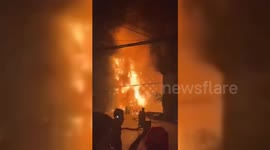 Fire at seven-storey commercial building in Dhaka, Bangladesh