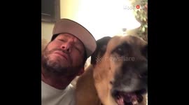 Man and dog casually whining about Mondays is something you won't want to miss out on