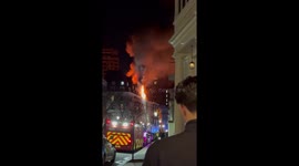 Massive fire engulfs five-story building near Gloucester Rd, South Kensington, London