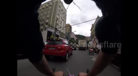 Red Mitsubishi Road Rage