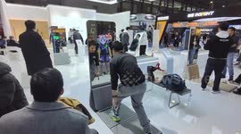 Fitness enthusiasts attend the IWF Shanghai International Fitness Show in China