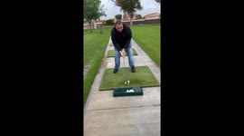 Golf Version Of Tablecloth Magic Trick