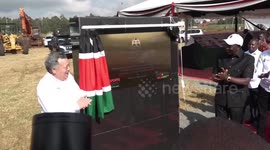 Kenyan president attends groundbreaking ceremony for Chinese-built stadium