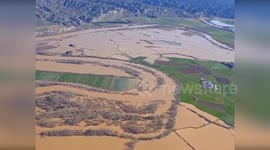 Ebro River Floods Zaragoza, Spain