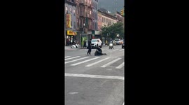 Summer Street Fight In Brooklyn