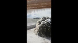 Ice Figures On Lake Erie