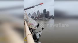First Responders Execute Rescue Mission on Clark Memorial Bridge in Louisville, KY, USA