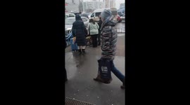 Security guards assault woman at Moscow shopping center