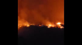 Massive wildfire roars through Candelaria, Tenerife