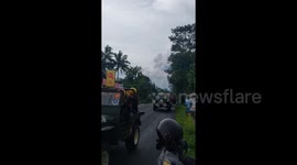 Mount Merapi erupts sending huge clouds of smoke into sky