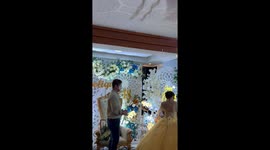 Debutant dances with picture of her late father
