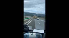 French Paratrooper Soldier lands on Corsican Highway