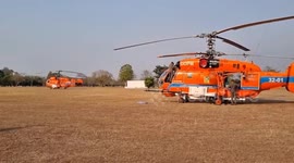 Helicopter deployed as firefighters tackle wildfires in northern Thailand