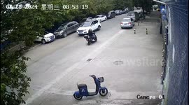 Firecrackers Blown up curing  Bike Ride in Foshan, Guangdong, China