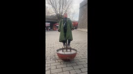 Man attempts tumbler impression, ends up taking a tumble!