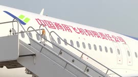 China's COMAC airplanes arrive in Laos for static display, demonstration flight