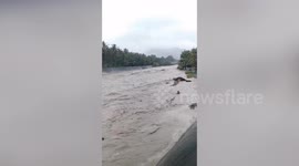 Flash flood sweeps away homes in the Philippines