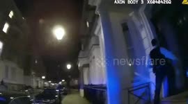 Police Officers Risk Lives in  Rescue from Blaze in London, UK