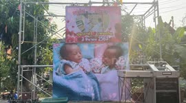 Brother and sister twins get married in Thai ritual to ward off bad luck