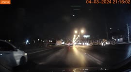 Shooting star whizzes across sky in front of drivers