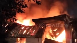 Fire erupts at pesticide warehouse in south India
